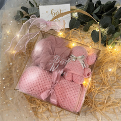 透明pvc大號禮盒 手提婚禮喜糖盒結婚伴娘滿月禮品毛巾小熊伴手禮