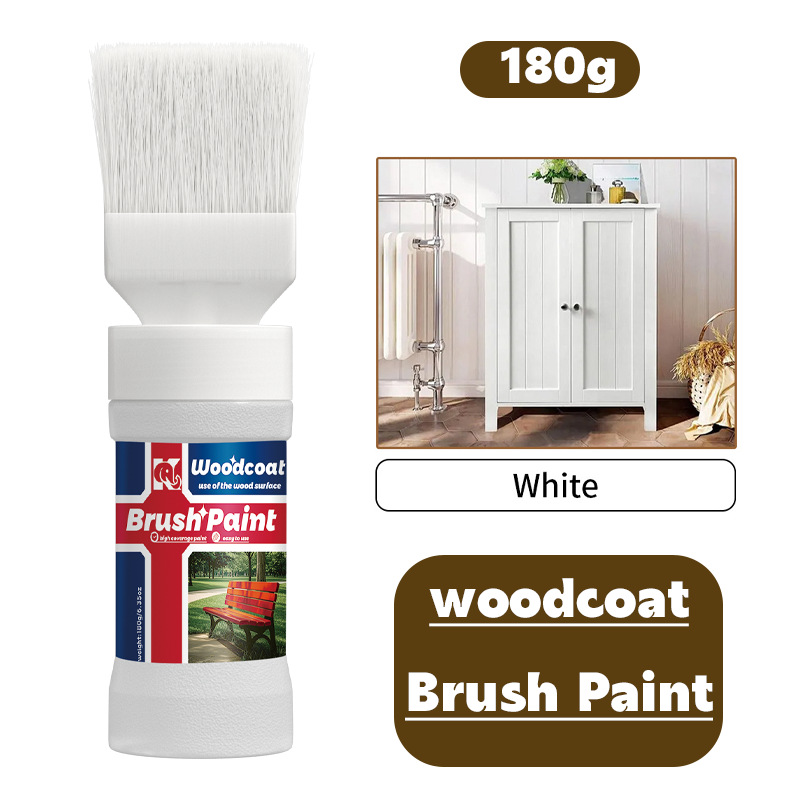 흰색 180g 목재 브러시 페인트, 단일 브러시 옵션 도구