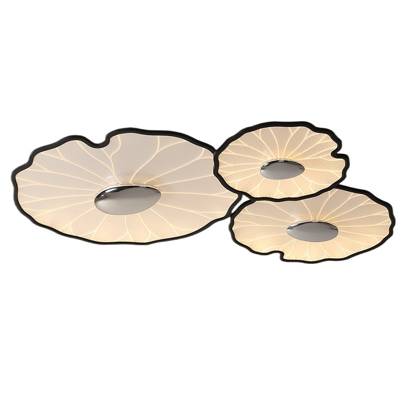 2025 nueva lámpara de techo minimalista moderna flor hoja de loto espectro completo sala de estar dormitorio comedor inteligente ultrafino protección ocular