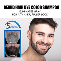 East Moon Beard Care Agent Rapid Color Men's Hair and Beard Split End Dry Care Black Ink