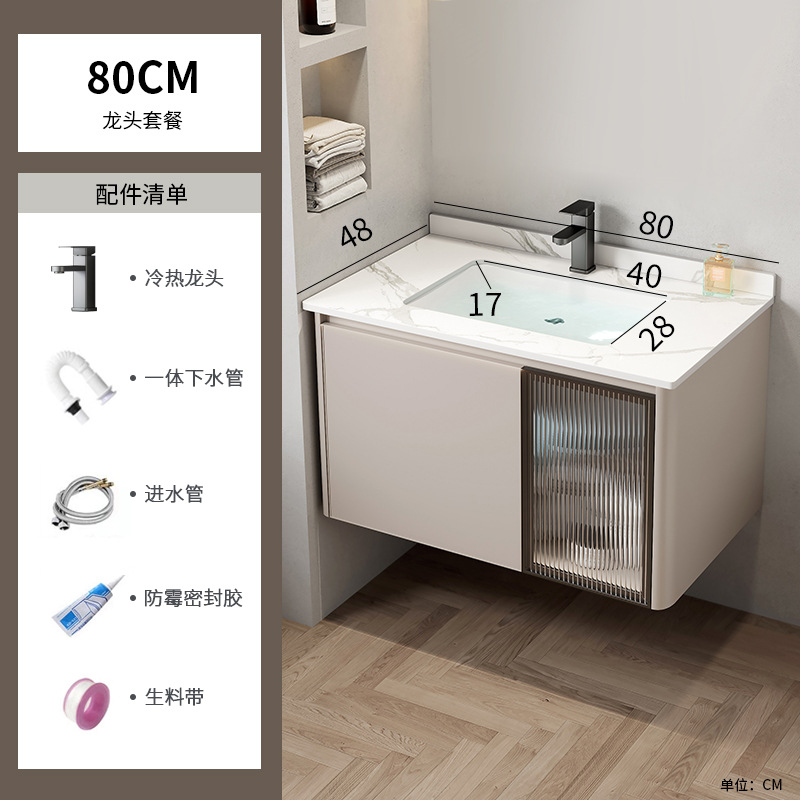 Espacio de aluminio cuarto de baño combinación Hotel Roca Placa de lavado integrado mesa de lavado baño lavabo cuenca transfronteriza