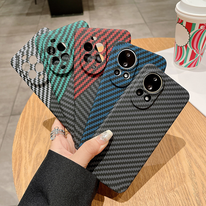 Suitable for Huawei Nova15Ultra Mobile Phone Case Mate80Pro Fiber Pattern Matte Contrasting Color Pura80 Protective Case