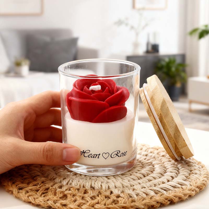 Velas perfumadas en forma de rosa al por mayor regalos creativos para el día de San Valentín para el hogar fragancias acompañadas de adornos de velas a través de la frontera image 3