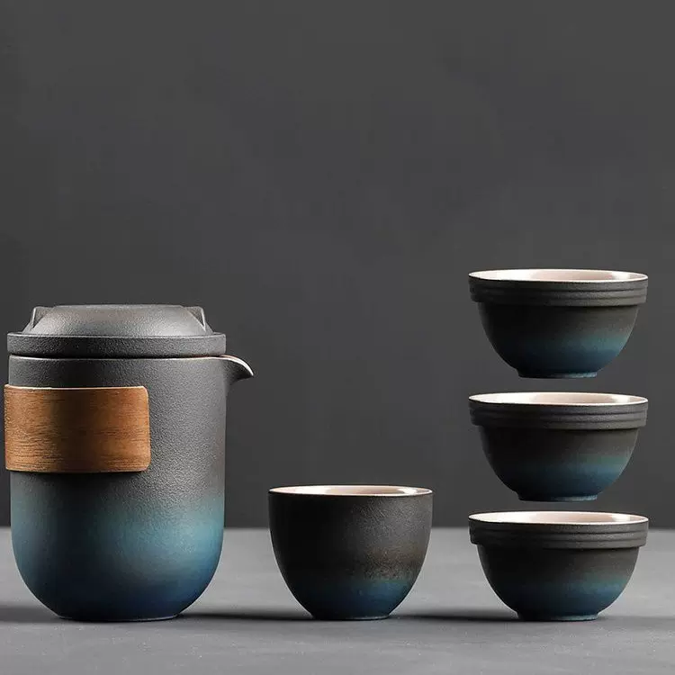 旅行茶具套装便携式包一壶四杯快客杯车载功夫户外随身游泡茶壶