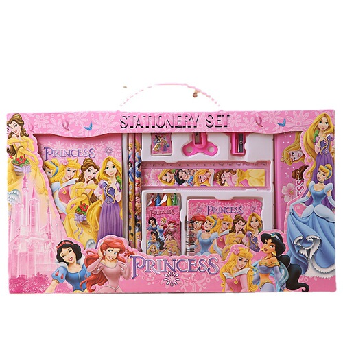 School Starting Portable Cartoon Children's Stationery Set Kindergarten Starting Gift Student Handheld Stationery Gift Box