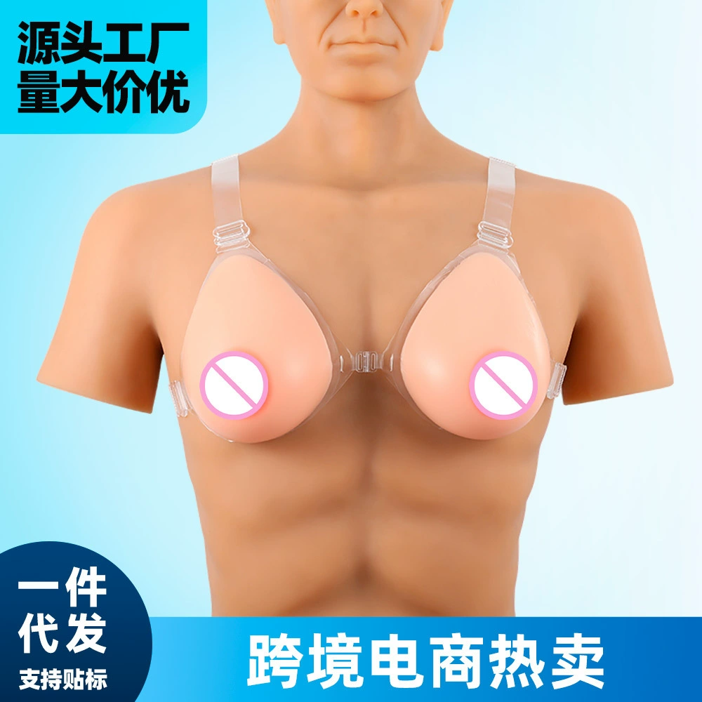 Detachable silicone breast prosthesis drop-shaped, postoperative silicone breast, for transsexuals