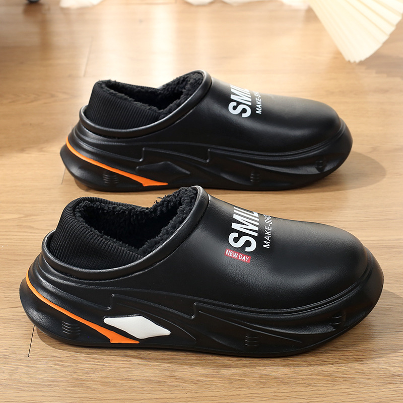 Invierno más zapatos de algodón de terciopelo para hombres 2025 nueva tendencia cálida de suela gruesa zapatos de algodón resistentes al desgaste zapatos de algodón de tacón impermeable para hombres