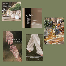 15张法式浪漫卡片简约高级感明信片卧室宿舍墙面改造装饰背景墙贴