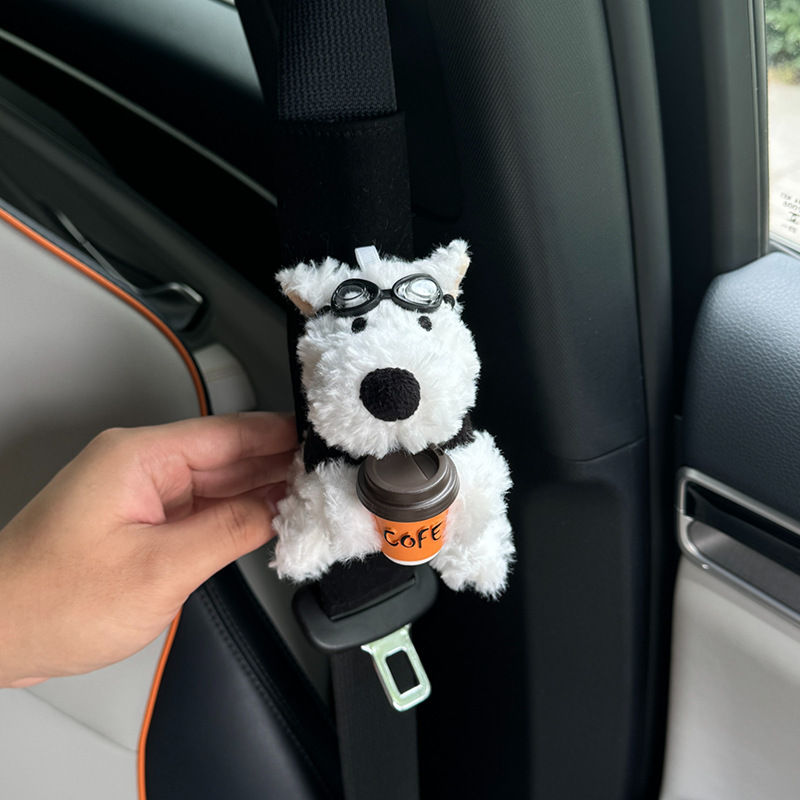 Funda Protectora de Hombro para Cinturón de Seguridad de Peluche Anti-desgaste para Coche