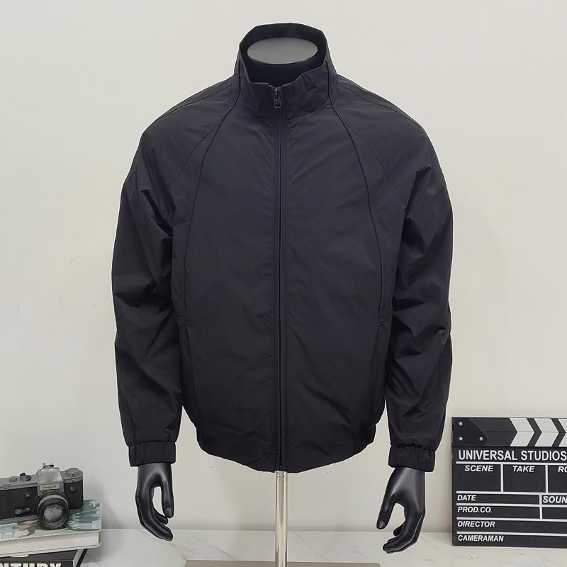 1 Stand Collar Jacket Workwear Men 2025 Spring Autumn American Style Thin Trendy Brand Simple Short Casual New Coat_voghion.com