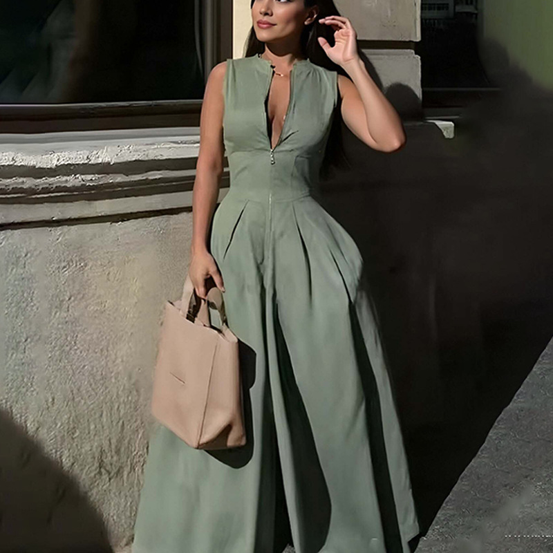 2026 comercio exterior transfronterizo prendas de mujer primavera nueva moda temperamento de tendencia de transporte de color sólido plantares de piernas anchas