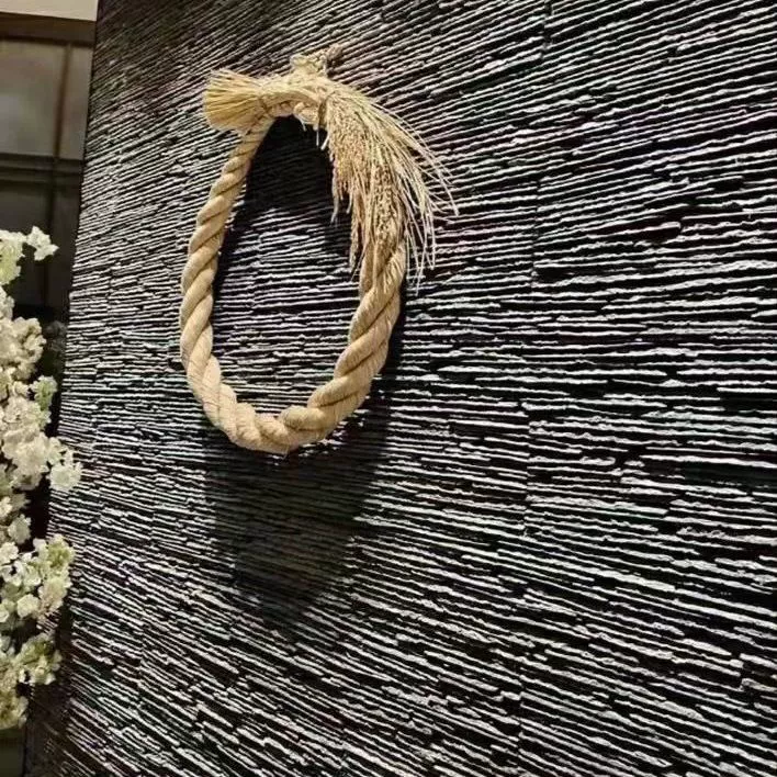 Зеленый сланец водный камень культура камень сад двор наружная стена кирпич бассейн водная занавеска естественный фон Стена садовый пейзаж