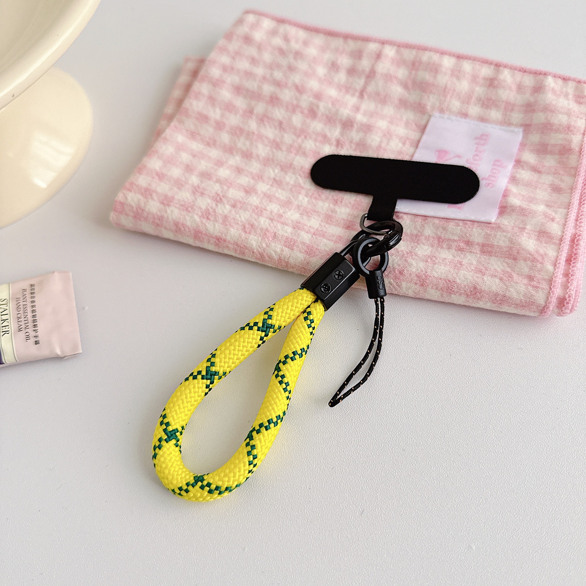 Teléfono móvil de nylon tejido corto con clip multifuncional bolso portátil colgante accesorios colgante universal