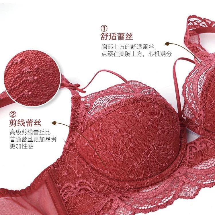 Ventas directas de fábrica comercio electrónico transfronterizo Sudeste de Asia Vietnam Tailandia damas burbujas encaje pecho pequeño recogido sujetador Tovin