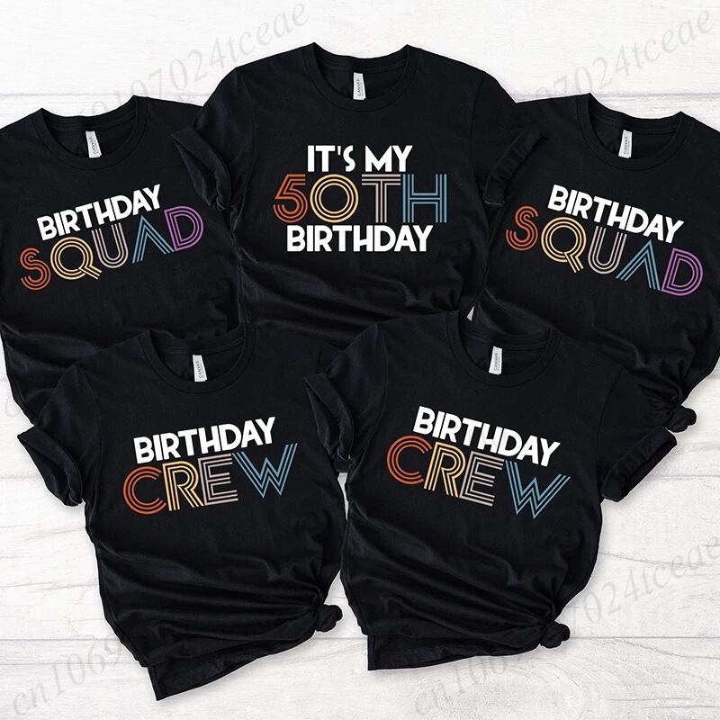 Fashionable "This Is My 50Th Birthday" Graphic T-Shirt for Men and Women, Group Party Top, Short-Sleeved T-Shirt Fashionable "This Is My 50Th Birthday" Graphic T-Shirt for Men and Women, Group Party Top, Short-Sleeved T-Shirt