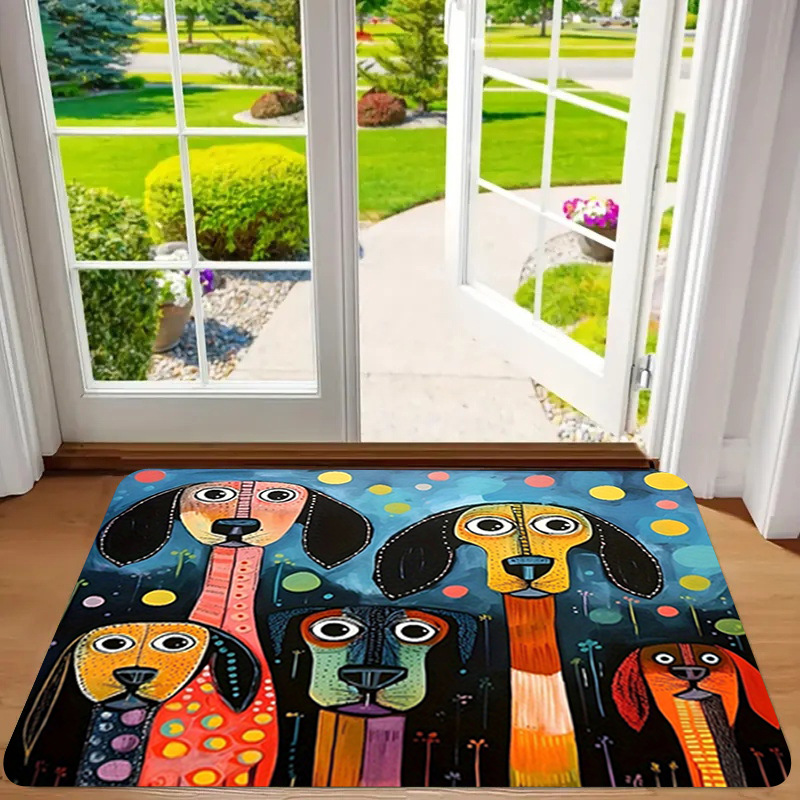 Alfombra de franela estampada, estilo playa, antideslizante, resistente a la suciedad, resistente al desgaste, alfombra para la entrada, dropshipping transfronterizo Y2.