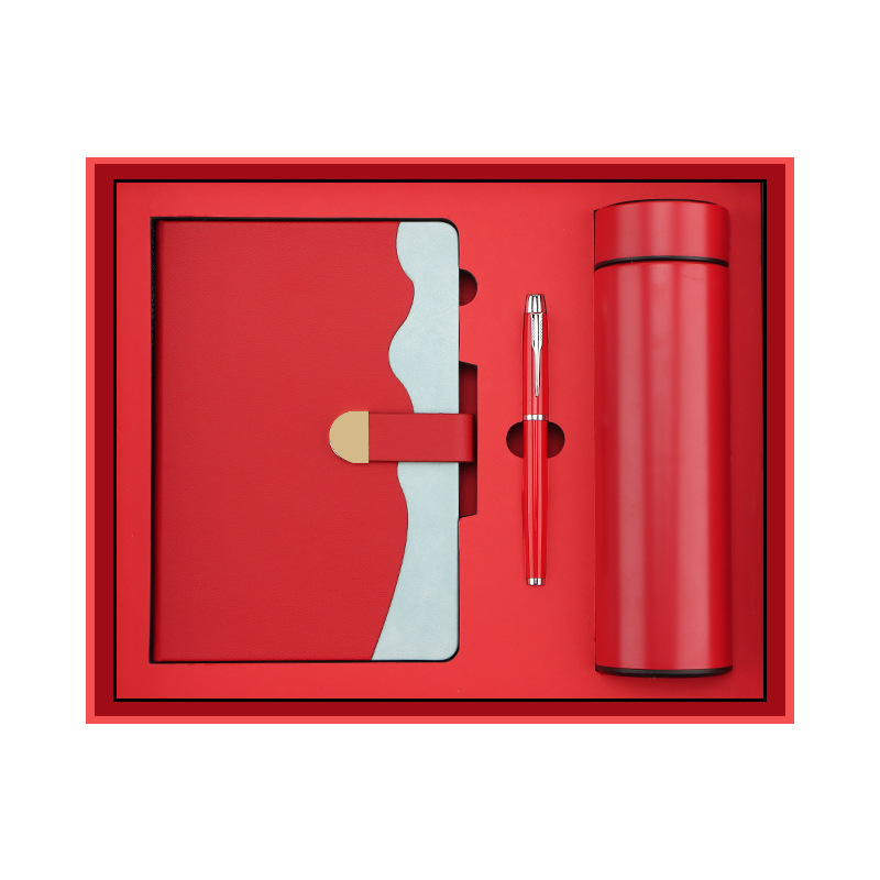 A5 Notebook Gift Box Set Customized with Printable Logo Corporate Gifts High-Value Notepad Thermos Cup Souvenir