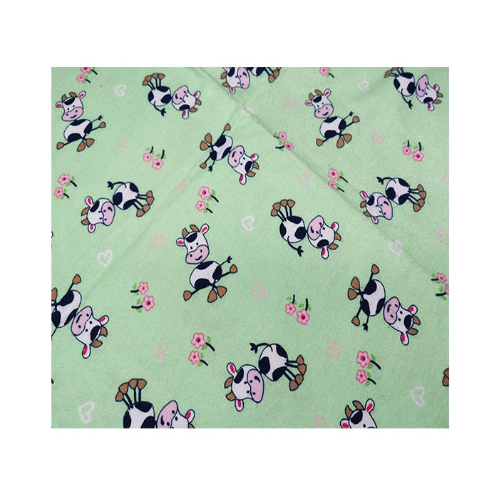 2019供应 棉印花哔叽绒 活性印花 法兰绒 花型多