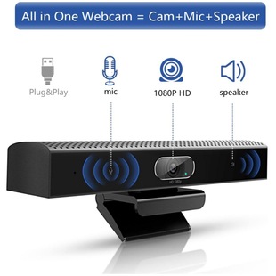 2Kusb Audio and Video Conferencing All-In-One Machine Driver-Free 1080P60 Computer Wide-Angle Live Broadcast Camera with Microphone