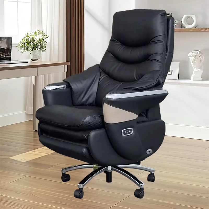 老板椅轻奢高级感真皮电动可躺 久坐不累舒适人体工学按摩办公椅 - Buy from 1688 via JTL Global