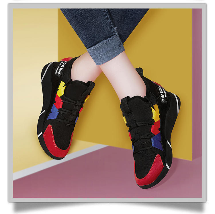 Giày sneaker nữ chunky đế dày tăng chiều cao, phối màu sành điệu mùa xuân hè 2025 — ML 8300-1 màu đỏ [có lót nhung] chiều cao gót 3.0cm, ML 8300 cao gót đỏ 3.0cm, ML 8300 màu xanh cao gót 3.0cm, ML 8300-1 màu xanh lam [có lót nhung] chiều cao gót 3.0cm chi tiết 8