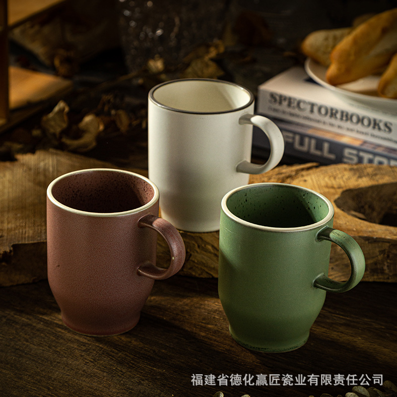 Transfronterizos retro japonés tazas de café de cerámica tazas de cerámica tazas de tazas de oficina diseñador de tazas de café