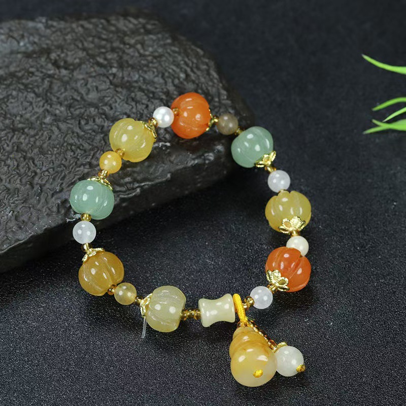 황금 비취 큰 호박 구슬 작은 크기