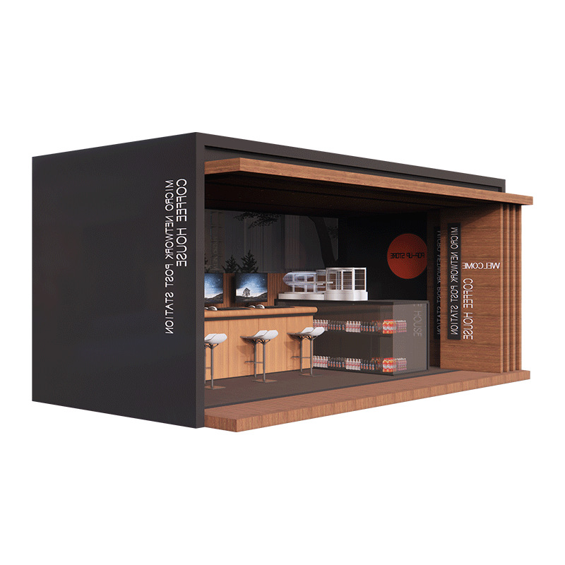 Quiosco de contenedores, casa móvil, área escénica al aire libre, calle comercial, celebridades de Internet, tienda móvil creativa, taquilla