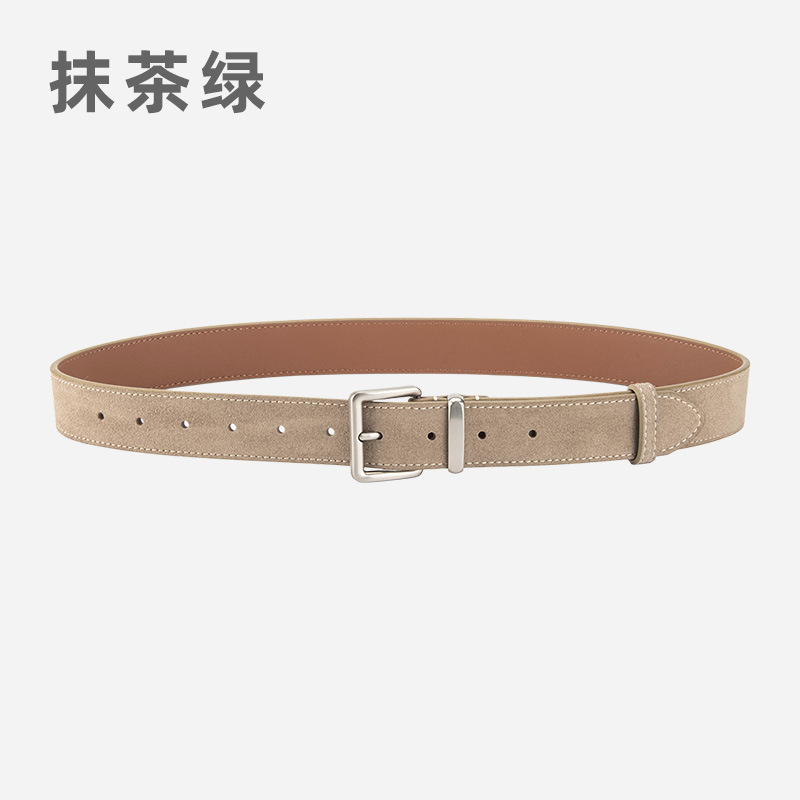 复古腰带女高级感真皮磨砂反绒百搭配毛衣裙子牛仔裤皮带工厂批发|undefined