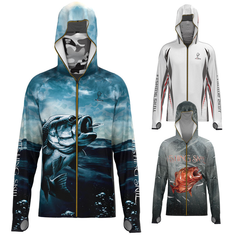 UPF50 + high-grade Ice Silk sunscreen clothing women's ultra-thin breathable UV protection couple's windbreaker fishing clothing skin clothing Men's