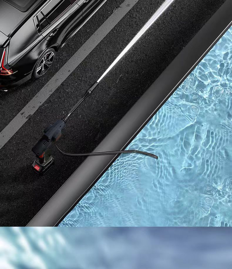 Wireless car washing machine with household rechargeable high-pressure water gun to grab lithium battery strong washing cleaning wholesale foreign trade