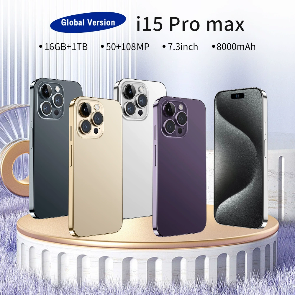 (Cross-border trading) смартфон, 4G, intel core i15, 15promax, (Физические), широкий экран, 6.8 дюйма