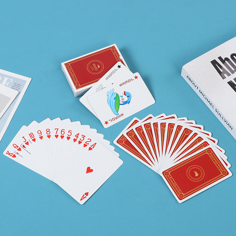 白芯纸魔术整蛊道具牌彩印数字logo扑克牌聚会桌游扑克纸牌批发