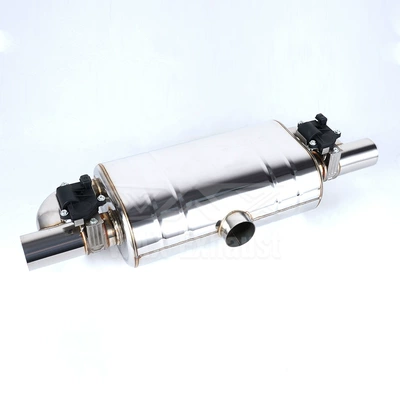 Car muffler T-Shaped Straight Exhaust Muffler Tailpipe