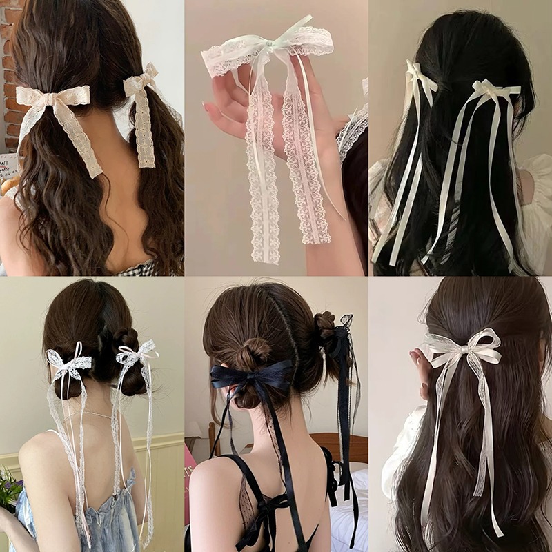 Милая заколка для волос с бантиком, хвостик, аксессуар для волос