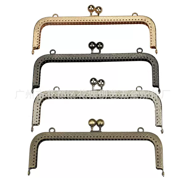20CM square embossed 12,. 7 backbeat bead bag mouth gold accessories DIY handmade materials hardware accessories