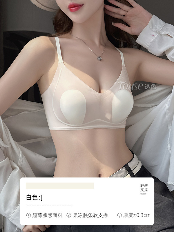 胸が大きい女性向けの極薄下着、夏用薄型モデル、副乳縮小、たるみ防止、シームレス、涼しい、プッシュアップウサギ耳ブラ|undefined