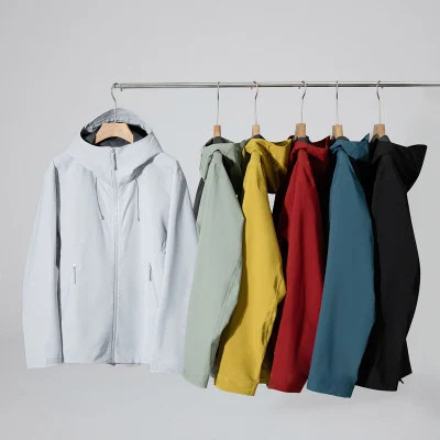 2025 Hard Shell Windproof and Rainproof Outdoor Mountaineering Skiing Hooded Single Jacket