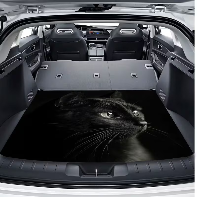Simple Solid Color Car Trunk Mat, Stain-Resistant and Wear-Resistant, Universal for All Seasons, Water-Absorbent Storage Mat, Cross-Border Temu
