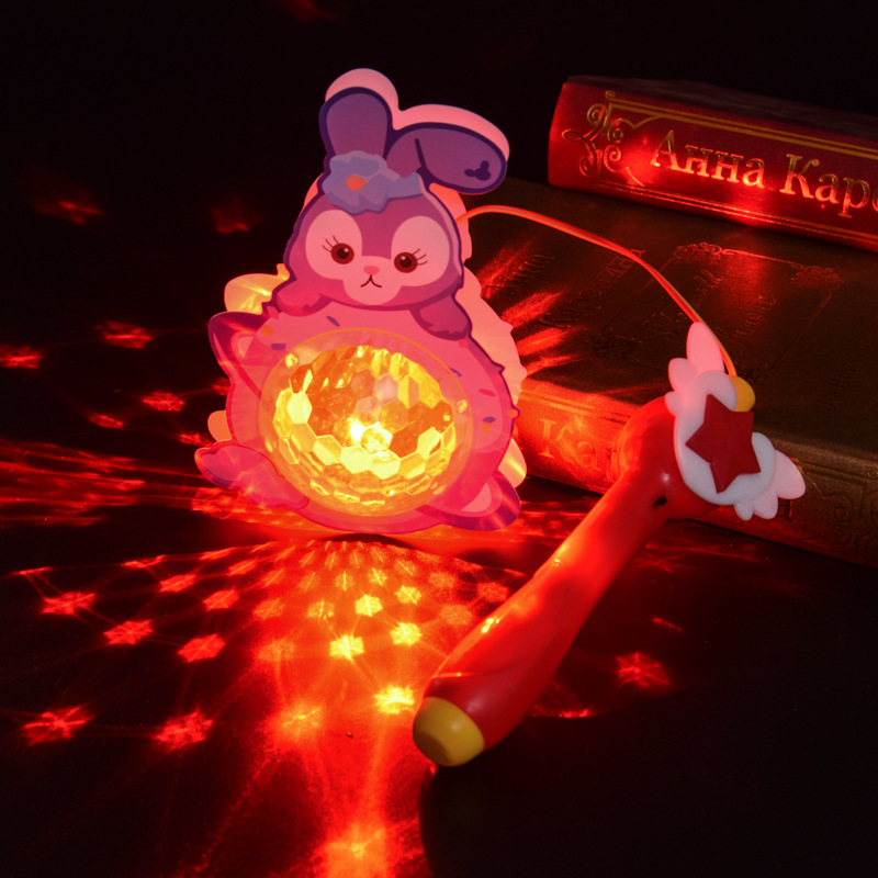 날개 프로젝션 랜턴-보라색 토끼