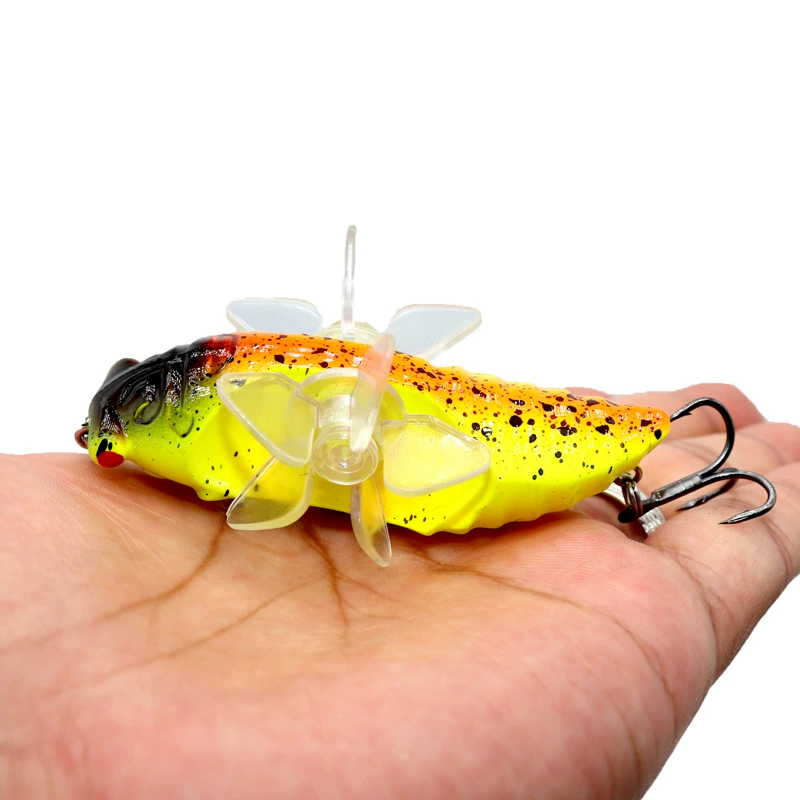 Waterfall sub -bait dual propeller road sub -sibrabing bait hard bait tractor 8cm/16G fishing gear fake bait