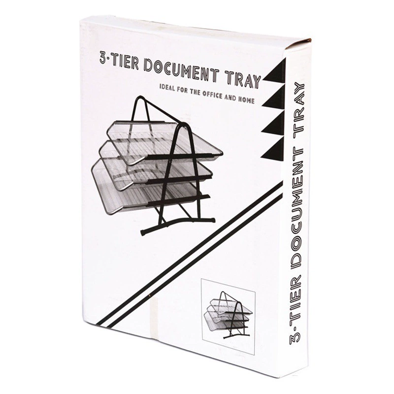 Заводской трехслойный Четырехслойный металлический лоток для файлов Сортировка данных о столбцах файлов Стеллаж для файлов формата А4 офисный Настольный стеллаж для хранения