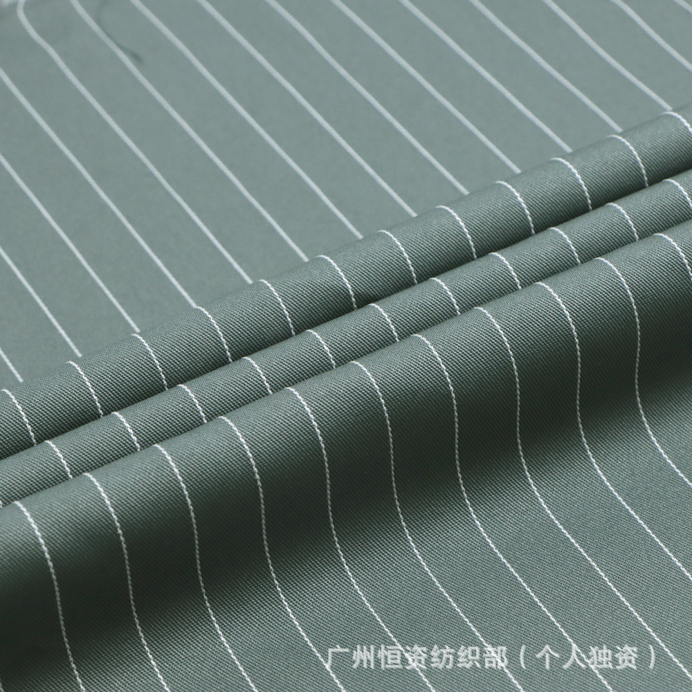 现货涤纶梭织色织条纹布料 西装外套衬衫休闲裤时装连衣裙领带面