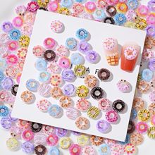 网红甜甜圈美甲饰品迷你童趣甜品发夹手机壳指甲树脂配件