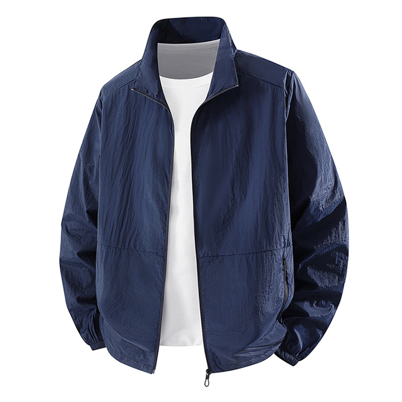 Roupas masculinas de verão, jaqueta fina de seda gelada, secagem rápida, proteção solar, roupas masculinas respiráveis para pesca ao ar livre, roupas de pele_voghion.com