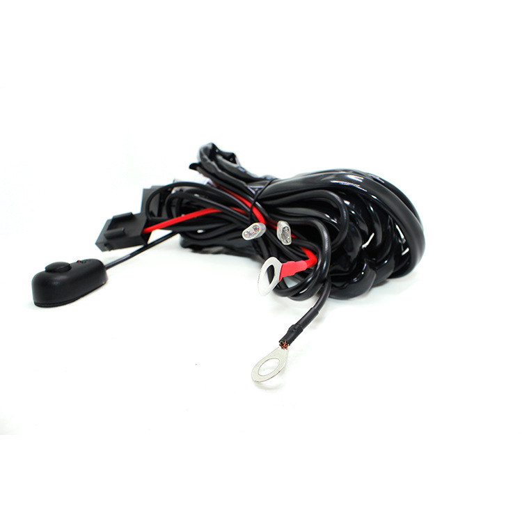 Fábrica al por mayor de alta potencia LED off-road tira de luz de control de línea Grupo un arrastre dos interruptor de coche luz de trabajo arnés de cableado