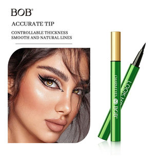 Cross-Border Bob Liquid Eyeliner Pen, Quick-Drying, Waterproof, Long-Lasting, Non-Smudged, Natural and Smooth, Ultra-Fine Silkworm Eyeliner Pen