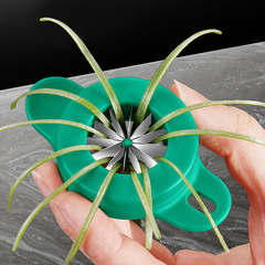 Cross-border stainless steel onion slicer household shredder portable thickened plum blossom onion shredded knife kitchen cooking gadget