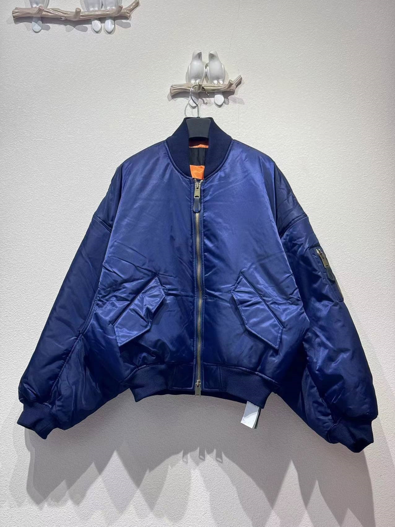 High Version in Stock Paris B 25Ss Classic Bat Sleeve Design Pilot Jacket Loose Fit Unisex