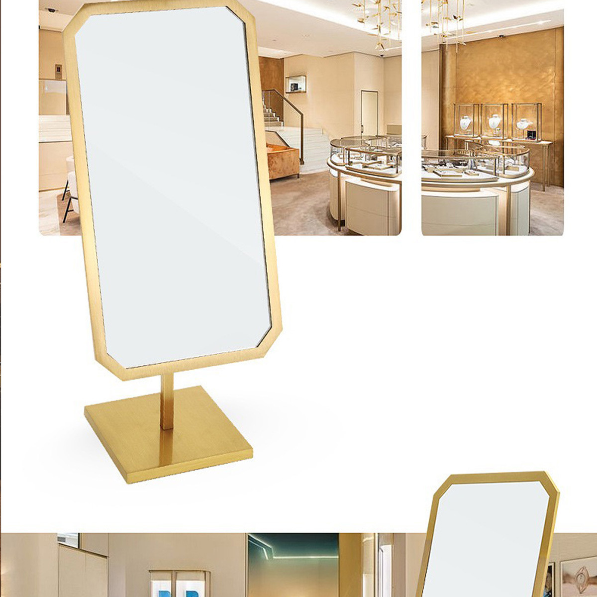 ��ɫ��Բ�θ��徵�����滯ױ��̨ʽ��ױ����ż�Լ���鱦̨ר��